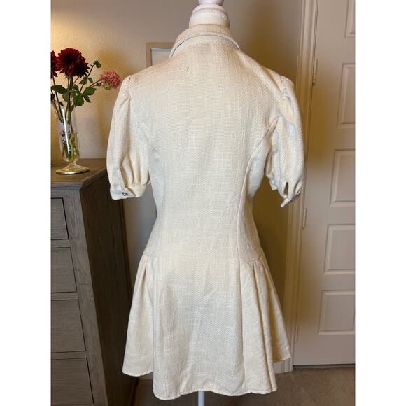 Shein | Cream Fit and Flare Double Breasted Button Front Dress | 6 - Picture 9 of 13